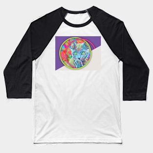 Cat in circle Baseball T-Shirt